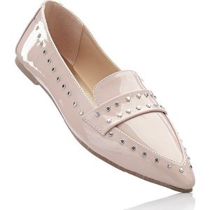 Buty wsuwane bonprix cielisty. Balerinki marki bonprix. Za 59,99 zł.