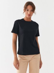 United Colors Of Benetton T-Shirt 3096D102O Czarny Regular Fit. Czarne t-shirty United Colors of Benetton, s, bez wzorów, z bawełny, bez kołnierzyka, bez ramiączek. Za 59,99 zł.