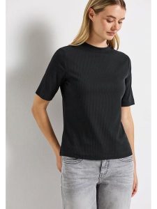 Cecil Koszulka w kolorze czarnym rozmiar: 36. Czarne bluzki Cecil, bez wzorów, z bawełny, bez kołnierzyka, bez ramiączek. Za 83,62 zł.