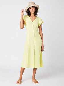 Rip Curl Sukienka "Premium Surf" w kolorze żółtym rozmiar: L. Żółte sukienki Rip Curl, na co dzień, l, bez wzorów, z bawełny, bez kołnierzyka, bez ramiączek, midi, proste. Za 144,58 zł.