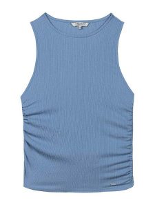 Herrlicher Top w kolorze niebieskim rozmiar: XL. Niebieskie topy Herrlicher, xl, bez wzorów, bez kołnierzyka, bez ramiączek. Za 79,03 zł.