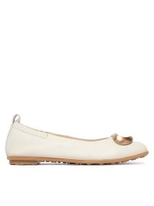 Hispanitas Baleriny HV263931 C004 Beżowy. Brązowe balerinki Hispanitas, bez wzorów, ze skóry, bez obcasa, bez zapięcia. Za 479,99 zł.