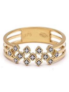 Maison héritage PARIS Złoty pierścionek "Lindsey" z diamentami rozmiar: 52. Żółte pierścionki Maison héritage PARIS, z diamentem, złote. Za 1 304,99 zł.