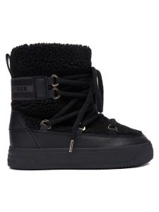 Tommy Hilfiger Śniegowce Faux Shearling Snowboot FW0FW08788 Czarny. Czarne buty zimowe TOMMY HILFIGER, z materiału, bez obcasa, bez zapięcia. Za 559,99 zł.