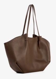 Torba shopper XXL. Brązowe shopper bag bonprix, bez wzorów, ze skóry, duże, bez dodatków. Za 124,99 zł.