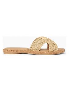 Reef Klapki "Willow Paisley" w kolorze beżowym rozmiar: 37,5. Brązowe klapki Reef, bez wzorów, z otwartym noskiem, bez obcasa. Za 277,36 zł.