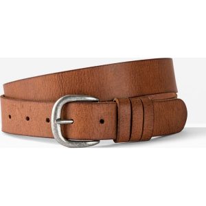 Pasek skórzany. Brązowe paski bonprix, bez wzorów, eleganckie. Za 69,99 zł.