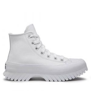 Buty do chodzenia damskie Converse Ctas Lugged 2.0. Białe buty sportowe Converse, bez wzorów, z materiału, bez zapięcia, trekkingowe. W wyprzedaży za 444,20 zł.