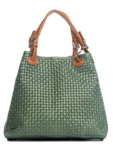 Lucca Baldi Skórzana torebka "Fosdinovo" w kolorze zielonym - 45 x 37 x 15 cm rozmiar: onesize. Zielone torebki klasyczne Lucca Baldi, bez wzorów, z materiału, przez ramię, bez dodatków. Za 341,79 zł.