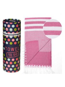 Samimi Chusta hammam "Malibu" w kolorze różowo-białym - 180 x 100 cm rozmiar: onesize. Białe apaszki i chusty Samimi, bez wzorów, z bawełny. Za 69,99 zł.