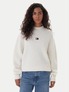 Tommy Jeans Golf Badge DW0DW22109 Écru Relaxed Fit. Golfy Tommy Jeans, bez wzorów, z jeansu. Za 409,99 zł.