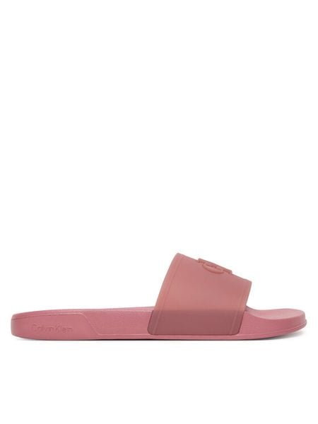 Calvin Klein Klapki Ess Slide Tpu HW0HW02959 Różowy. Czerwone klapki Calvin Klein, bez wzorów, z syntetyku, bez obcasa. Za 189,99 zł.