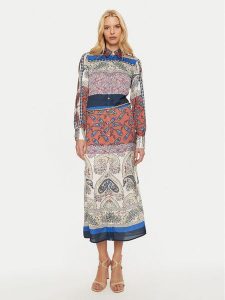 Guess Sukienka koszulowa Floriane W4BK90 WFQM2 Kolorowy Regular Fit. Kombinezony Guess, s, z aplikacjami, z syntetyku, bez kołnierzyka, bez ramiączek. Za 379,99 zł.