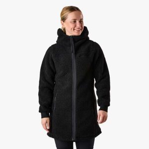 Bluza polarowa turystyka damska Swedemount Lofoten Pile Coat wodoodporna. Czarne bluzy SWEDEMOUNT, na zimę, bez wzorów, z polaru, bez kaptura. Za 297,00 zł.