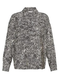 MOSS COPENHAGEN Koszula "Amabella" w kolorze czarno-kremowym rozmiar: XS/S. Brązowe koszule Moss Copenhagen, s, bez wzorów, z wiskozy, bez kołnierzyka, bez ramiączek. Za 92,21 zł.