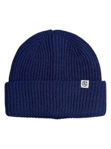 MOSS COPENHAGEN Czapka beanie "Galine" w kolorze niebieskim rozmiar: onesize. Niebieskie czapki Moss Copenhagen, bez wzorów, z materiału. Za 71,45 zł.