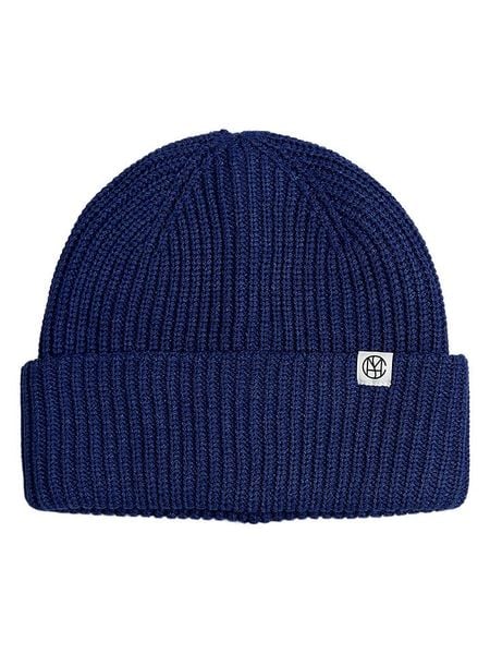 MOSS COPENHAGEN Czapka beanie "Galine" w kolorze niebieskim rozmiar: onesize. Niebieskie czapki Moss Copenhagen, bez wzorów, z materiału. Za 104,95 zł.
