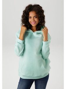 Aniston Bluza w kolorze turkusowym rozmiar: 38. Niebieskie bluzy Aniston, bez wzorów, z kapturem. Za 78,84 zł.