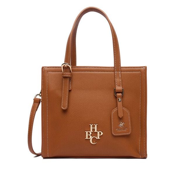 Torebka Beverly Hills Polo Club. Brązowe kuferki Beverly Hills Polo Club, bez wzorów, bez dodatków. Za 219,99 zł.