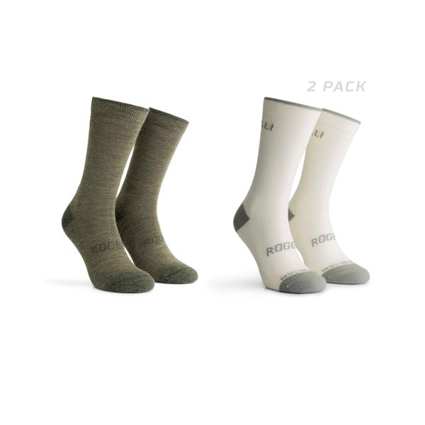 Skarpetki zimowe unisex Rogelli Merino z owczej wełny 2-pack. Brązowe skarpetki Rogelli, bez wzorów, z wełny. W wyprzedaży za 64,00 zł.