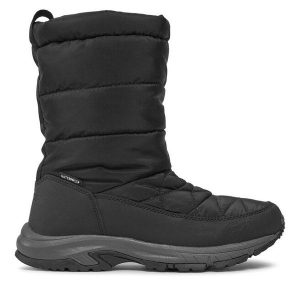Śniegowce CMP. Czarne buty zimowe CMP, bez obcasa, bez zapięcia. Za 359,99 zł.