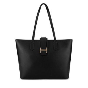 Torebka GINO ROSSI. Czarne shopper bag Gino Rossi, bez wzorów, bez dodatków. Za 279,99 zł.