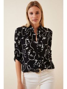 Happiness Istanbul Koszula w kolorze czarnym rozmiar: 40. Czarne koszule Happiness Istanbul, bez wzorów, z wiskozy, bez kołnierzyka, bez ramiączek. Za 73,99 zł.