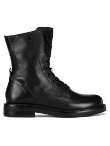 MEXX Trzewiki MICP1710143W MABEL PINA Czarny. Czarne botki Mexx, bez wzorów, ze skóry, bez obcasa, na płaskiej podeszwie, bez zapięcia. Za 379,99 zł.