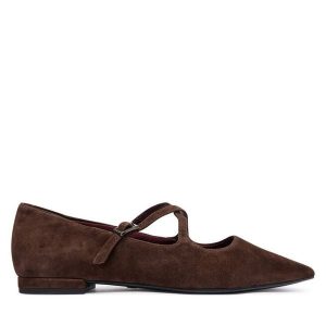 Baleriny Tamaris. Brązowe balerinki Tamaris, bez wzorów, bez obcasa, bez zapięcia. Za 324,99 zł.