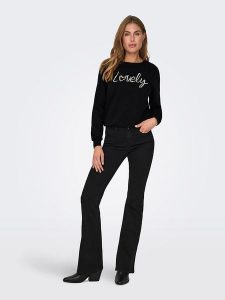 ONLY Bluza w kolorze czarnym rozmiar: S. Czarne bluzy ONLY, s, bez wzorów, bez kaptura. Za 74,63 zł.