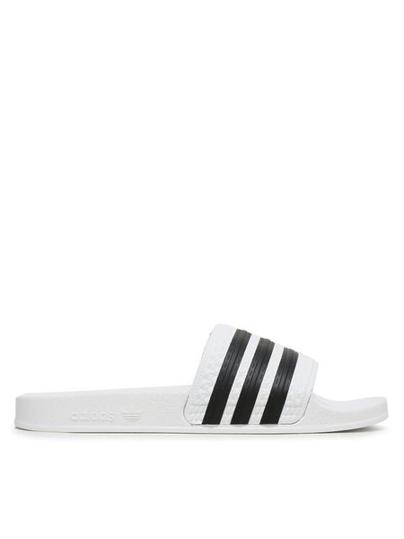 Adidas Klapki adilette 280648 Biały. Białe kalosze ADIDAS, bez wzorów, z syntetyku, bez obcasa. Za 139,99 zł.