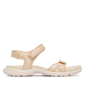 Sandały ECCO. Brązowe sandały ecco, bez wzorów, bez obcasa, na płaskiej podeszwie, bez zapięcia. Za 479,99 zł.