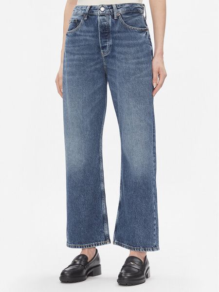 Tommy Hilfiger Jeansy Loose Straight Rw Klo WW0WW40646 Niebieski Wide Leg. Niebieskie jeansy TOMMY HILFIGER, bez wzorów, z bawełny. Za 519,99 zł.