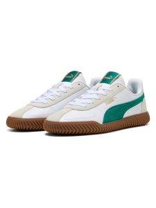 Puma Skórzane sneakersy "Club Kayzer" w kolorze biało-zielono-beżowym rozmiar: 40,5. Białe trampki Puma, bez wzorów, z materiału, bez zapięcia. Za 148,26 zł.