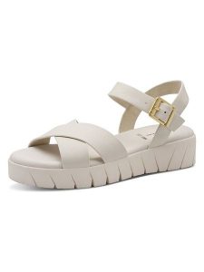 S.Oliver Sandały w kolorze kremowym rozmiar: 41. Brązowe sandały s.Oliver, bez wzorów, z otwartym noskiem, bez obcasa, bez zapięcia. Za 130,99 zł.