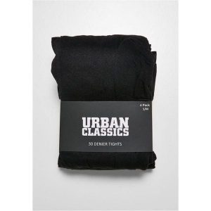 Damskie legginsy o grubości 30 den Urban Classics (x4). Czarne legginsy Urban Classics, bez wzorów. Za 124,00 zł.