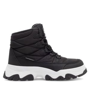 Trapery Sprandi. Czarne buty zimowe Sprandi, bez obcasa, bez zapięcia. Za 199,99 zł.