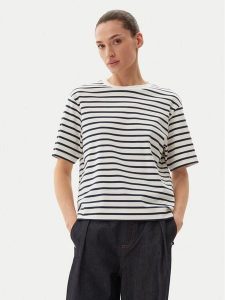 Weekend Max Mara T-Shirt 2515941042650 Granatowy Regular Fit. Niebieskie t-shirty Weekend Max Mara, m, bez wzorów, z bawełny, bez kołnierzyka, bez ramiączek. Za 249,99 zł.