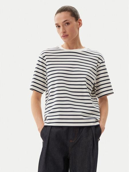 Weekend Max Mara T-Shirt 2515941042650 Granatowy Regular Fit. Niebieskie t-shirty Weekend Max Mara, m, bez wzorów, z bawełny, bez kołnierzyka, bez ramiączek. Za 189,99 zł.