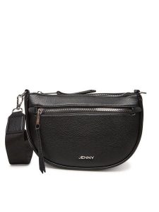 JENNY Torebka C-JNY-M-002-08 Czarny. Czarne listonoszki Jenny, bez wzorów, z materiału, bez dodatków. Za 129,99 zł.