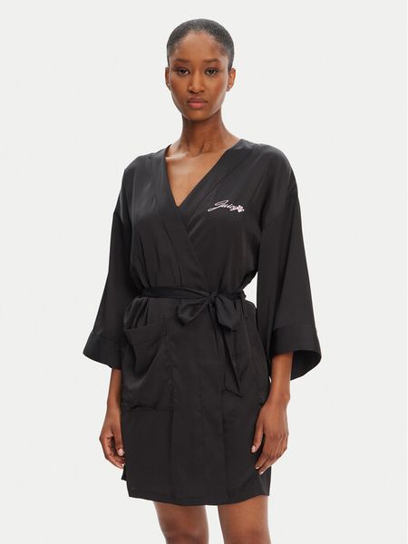 Juicy Couture Szlafrok JCLRB125513 Czarny. Czarne szlafroki Juicy Couture, l, bez wzorów, z syntetyku, bez kaptura. Za 199,99 zł.