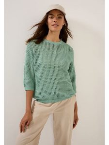 Cecil Sweter w kolorze miętowym rozmiar: M. Zielone swetry oversize Cecil, m, bez wzorów, z bawełny, bez ramiączek. Za 149,31 zł.