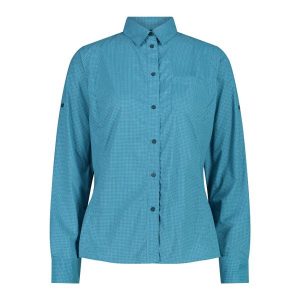 Koszula damska turystyczne CMP 34S6306. Niebieskie koszule CMP, s, bez wzorów, bez kołnierzyka, bez ramiączek. Za 282,75 zł.