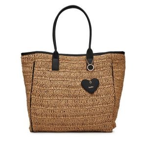 Torebka DeeZee. Brązowe shopper bag DeeZee, bez wzorów, bez dodatków. Za 149,99 zł.