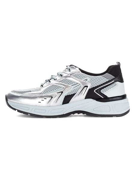 Gabor Skórzane sneakersy w kolorze srebrno-czarno-białym rozmiar: 36. Szare trampki Gabor, bez wzorów, z materiału, bez zapięcia. Za 212,80 zł.