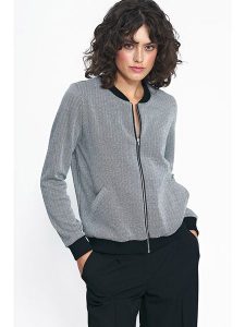 Nife Kardigan w kolorze czarno-białym rozmiar: 40. Białe kardigany Nife. Za 235,50 zł.