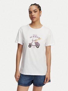 Liu Jo T-Shirt WA6502 JS923 Biały Regular Fit. Białe t-shirty Liu Jo, s, bez wzorów, z bawełny, bez kołnierzyka, bez ramiączek. Za 259,99 zł.