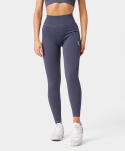 Legginsy fitness damskie Carpatree Rib bezszwowe. Żółte legginsy Carpatree, bez wzorów, z elastanu, z podwyższonym stanem, długie. Za 171,99 zł.