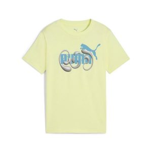 Młodzieżowa koszulka z grafiką i logo No. 1 PUMA Gold Moon Yellow. Żółta bluzki Puma, m, bez wzorów, młodzieżowe, bez kołnierzyka, bez ramiączek. Za 89,00 zł.
