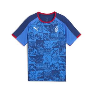 Młodzieżowa koszulka piłkarska Neymar Jr Playmaker PUMA Blazing Blue White Ultra. Biała bluzki Puma, m, bez wzorów, młodzieżowe, bez kołnierzyka, bez ramiączek. Za 129,00 zł.